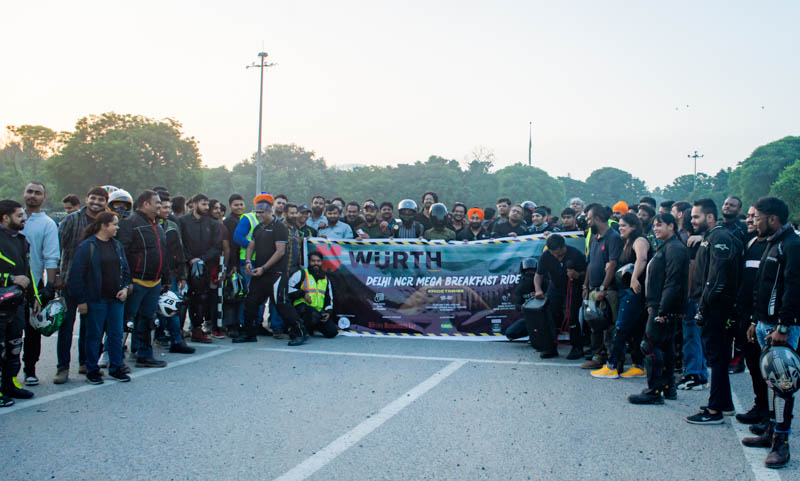 Wurth –  Delhi NCR Mega Breakfast Ride organized by Ridersconnect, and India Loves To Ride